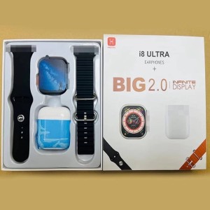 2 in 1 I8 Ultra Earphone Plus Smart Watch