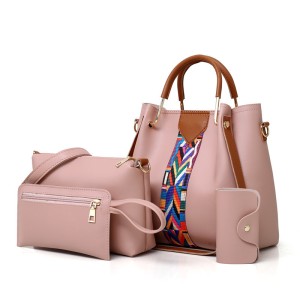 Women's bag 2023 new European and American fashion four-piece set mother-and-child bag handbag shoulder messenger bag bucket bag